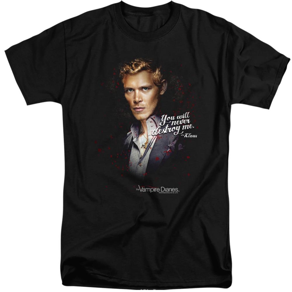 The Vampire Diaries Never Destroy Men's 18/1 Tall Cotton Short-Sleeve T-Shirt