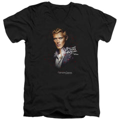 The Vampire Diaries Never Destroy Men's 30/1 Cotton Slim V-Neck T-Shirt