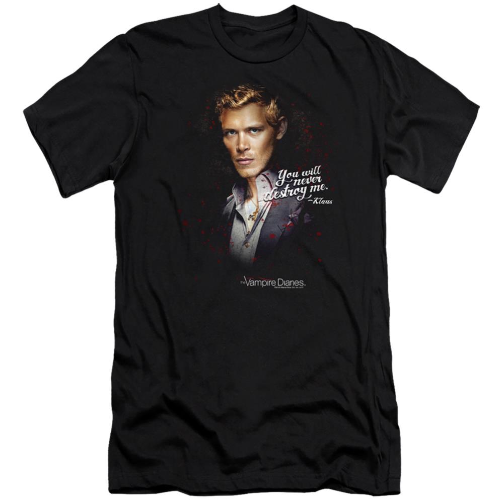 The Vampire Diaries Never Destroy Men's Ultra-Soft 30/1 Cotton Slim Short-Sleeve T-Shirt