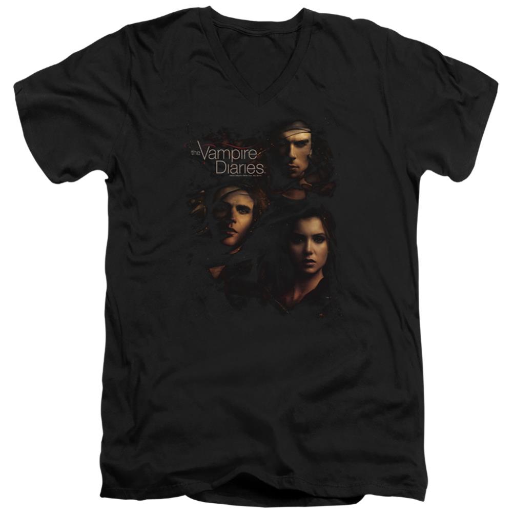 The Vampire Diaries Smokey Veil Men's 30/1 Cotton Slim V-Neck T-Shirt