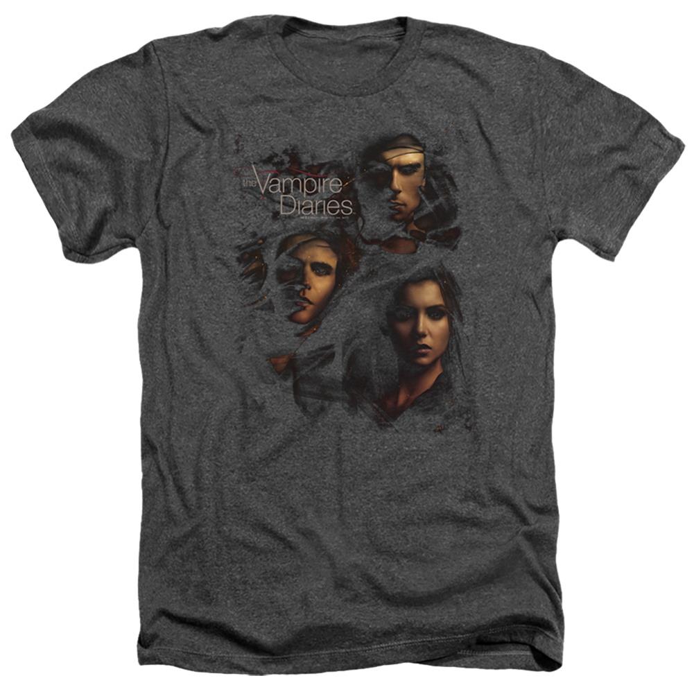 The Vampire Diaries Smokey Veil Men's 30/1 Heather 60 40 Poly Short-Sleeve T-Shirt