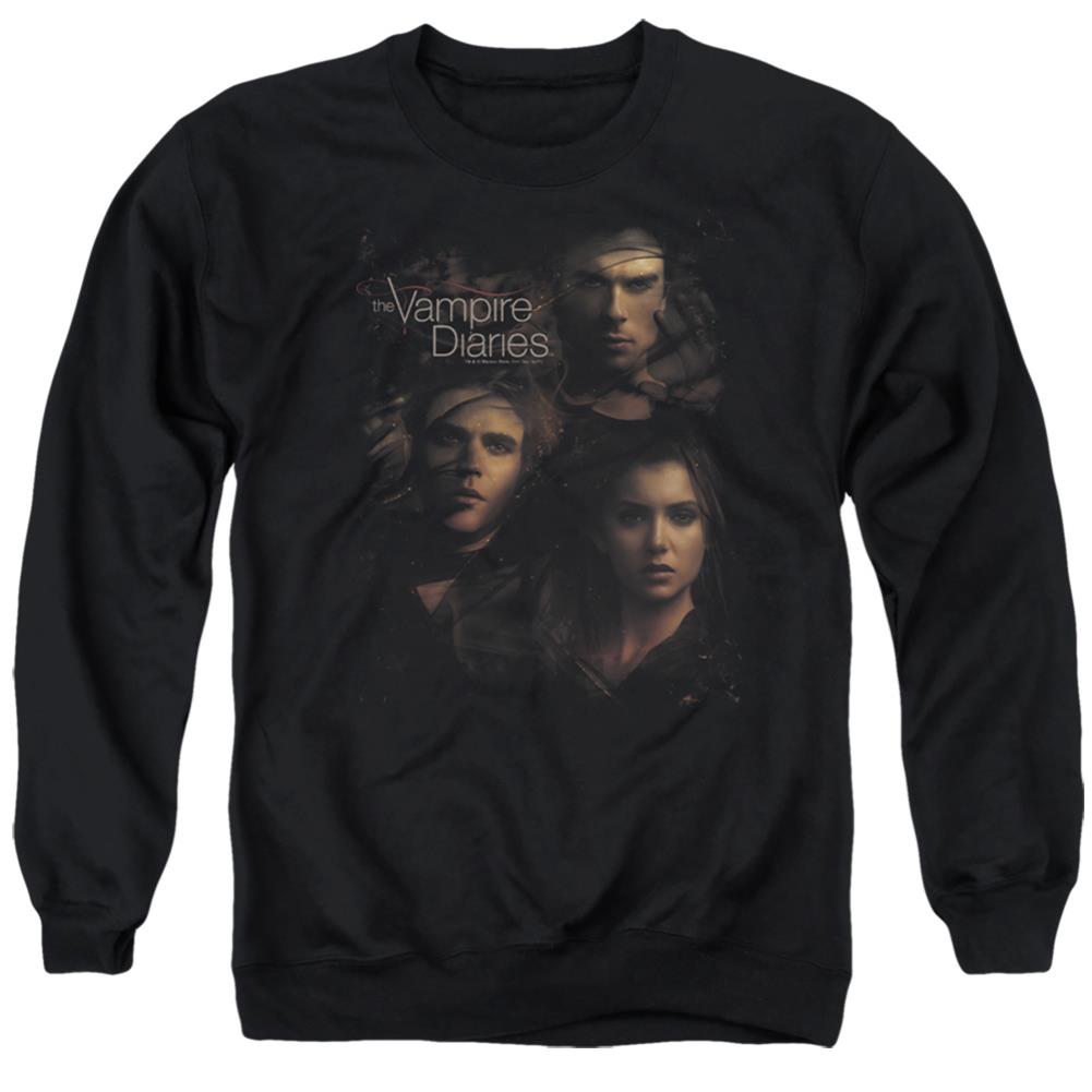 The Vampire Diaries Smokey Veil Men's Crewneck 50 50 Poly Long-Sleeve T-Shirt