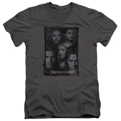 The Vampire Diaries So Here We Are Men's 30/1 Cotton Slim V-Neck T-Shirt