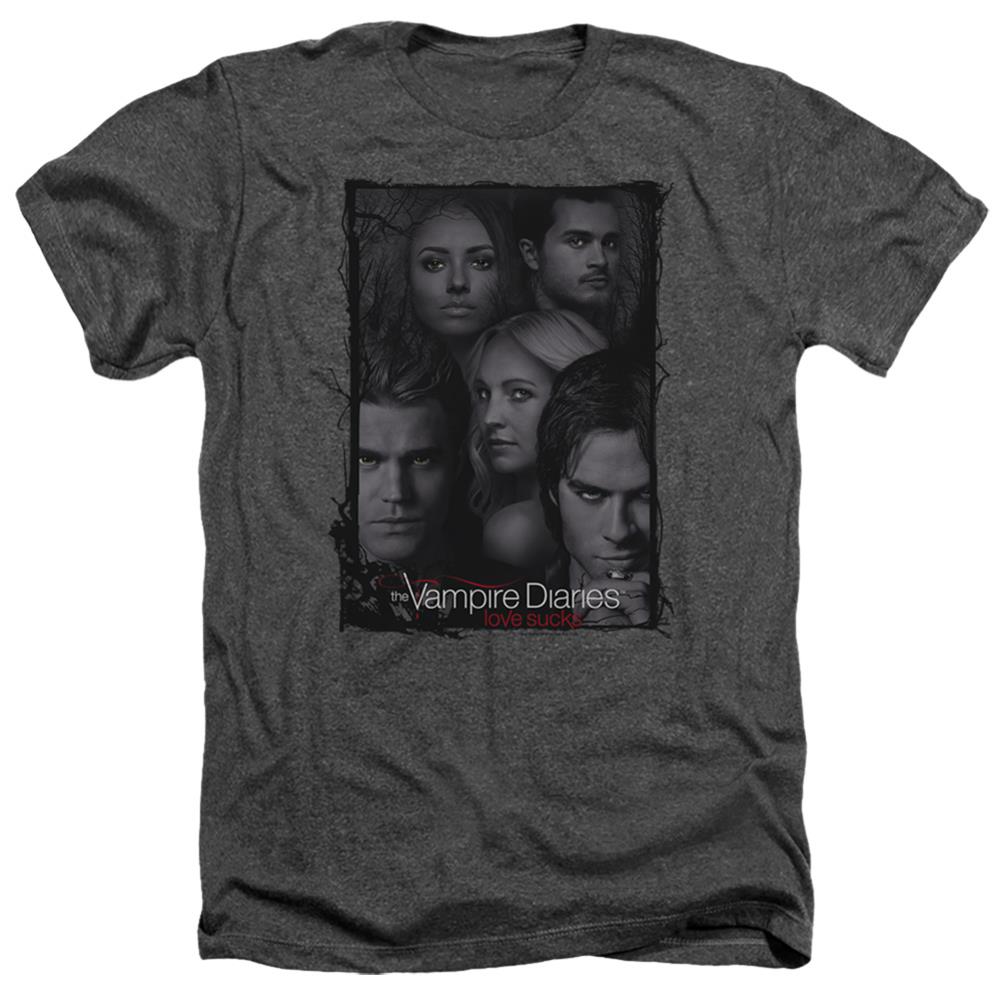 The Vampire Diaries So Here We Are Men's 30/1 Heather 60 40 Poly Short-Sleeve T-Shirt
