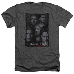 The Vampire Diaries So Here We Are Men's 30/1 Heather 60 40 Poly Short-Sleeve T-Shirt