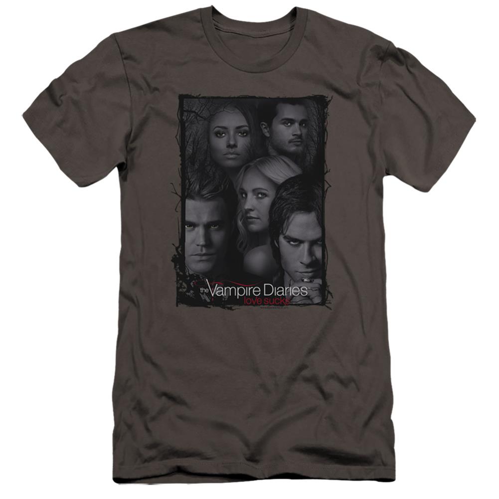 The Vampire Diaries So Here We Are Men's Ultra-Soft 30/1 Cotton Slim Short-Sleeve T-Shirt