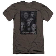 The Vampire Diaries So Here We Are Men's Ultra-Soft 30/1 Cotton Slim Short-Sleeve T-Shirt
