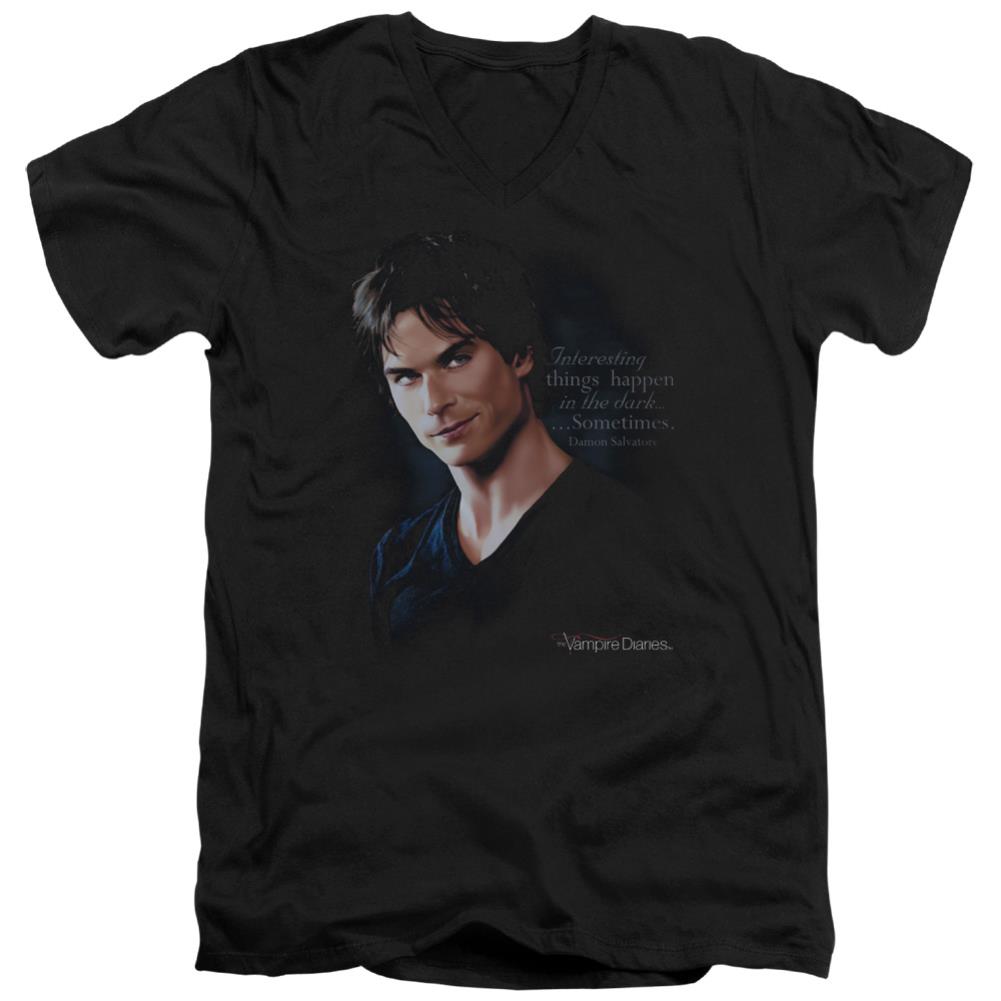 The Vampire Diaries Sometimes Men's 30/1 Cotton Slim V-Neck T-Shirt