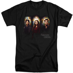 The Vampire Diaries Stained Windows Men's 18/1 Tall Cotton Short-Sleeve T-Shirt