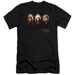 The Vampire Diaries Stained Windows Men's Ultra-Soft 30/1 Cotton Slim Short-Sleeve T-Shirt