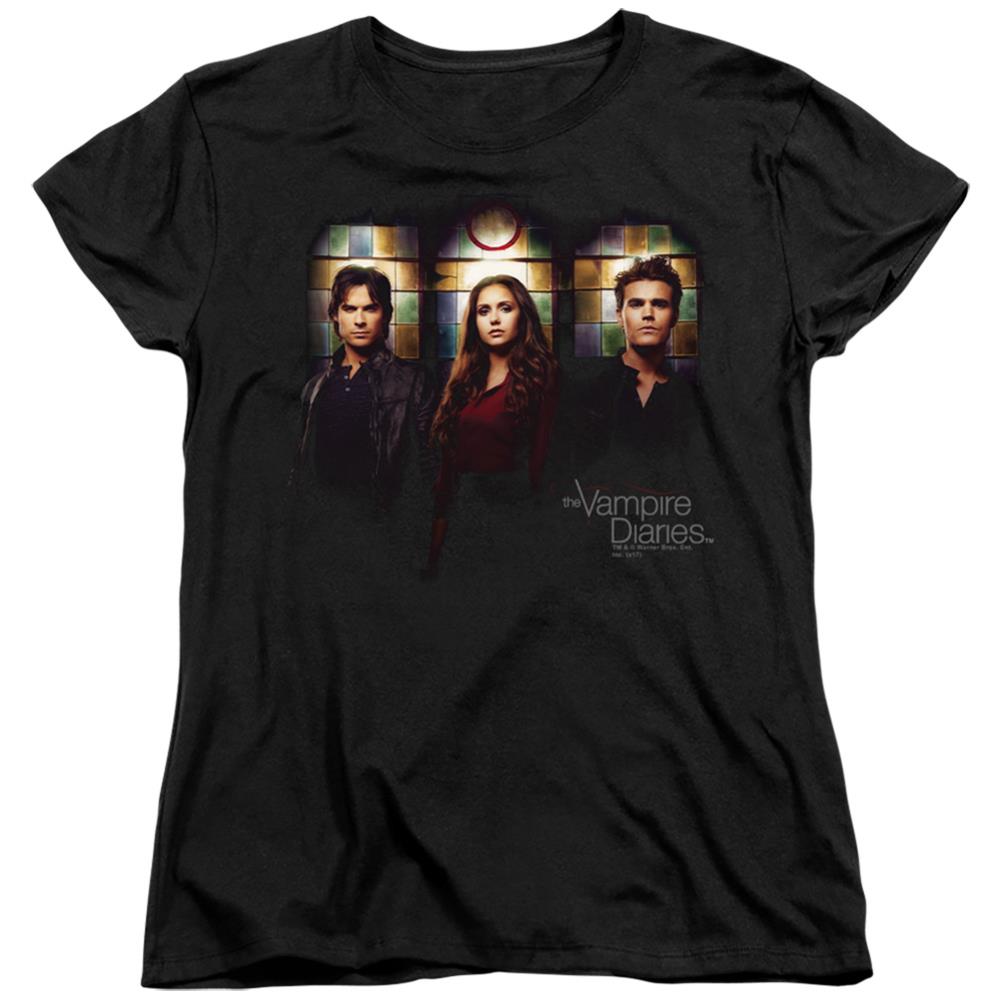 The Vampire Diaries Stained Windows Women's 18/1 Cotton Short-Sleeve T-Shirt