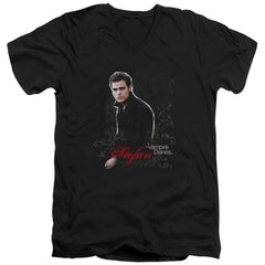 The Vampire Diaries Stefan Men's 30/1 Cotton Slim V-Neck T-Shirt