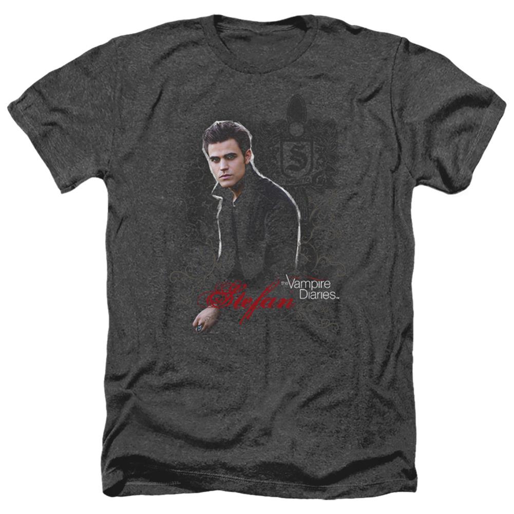 The Vampire Diaries Stefan Men's 30/1 Heather 60 40 Poly Short-Sleeve T-Shirt