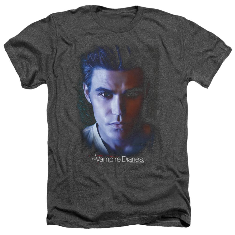 The Vampire Diaries Stefan Men's 30/1 Heather 60 40 Poly Short-Sleeve T-Shirt