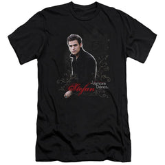 The Vampire Diaries Stefan Men's Ultra-Soft 30/1 Cotton Slim Short-Sleeve T-Shirt