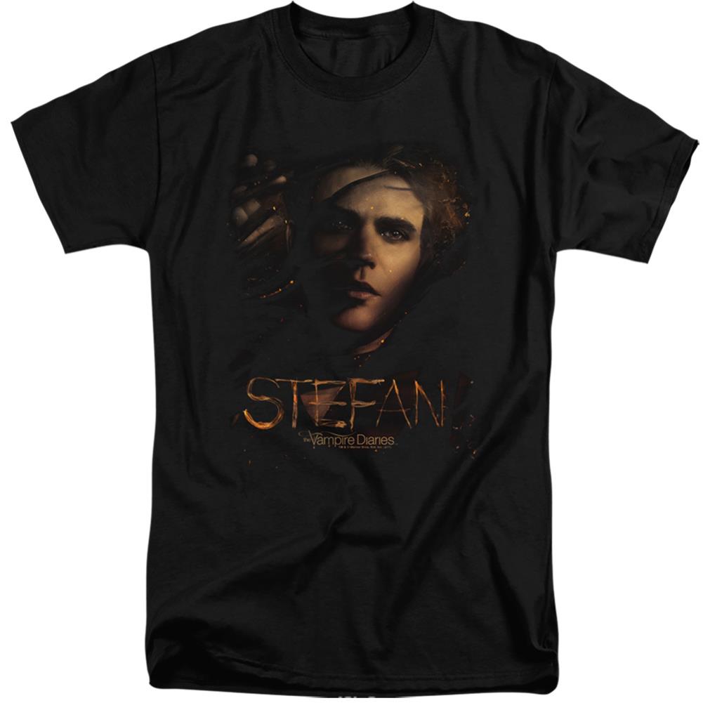 The Vampire Diaries Stefan Smokey Veil Men's 18/1 Tall Cotton Short-Sleeve T-Shirt