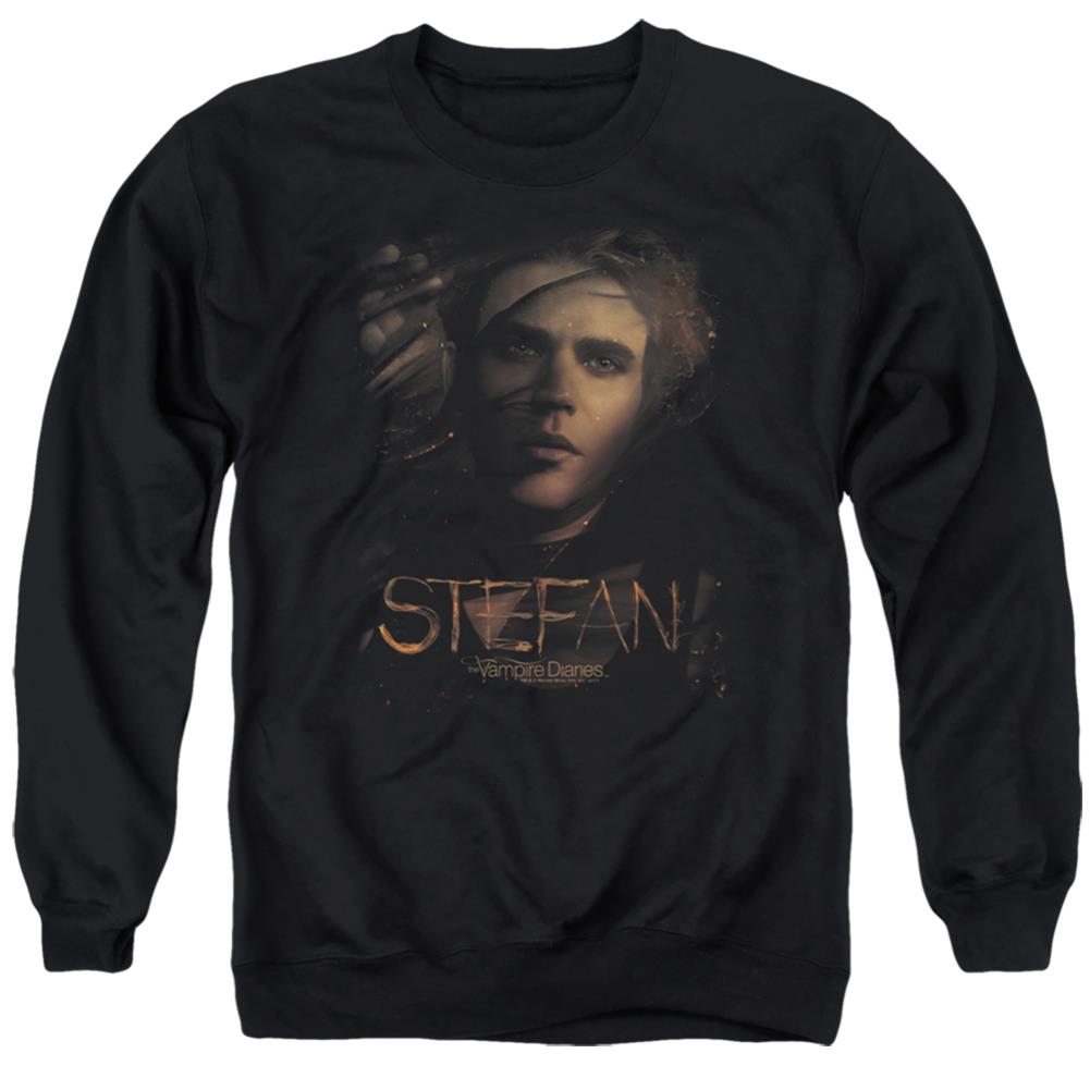 The Vampire Diaries Stefan Smokey Veil Men's Crewneck 50 50 Poly Long-Sleeve T-Shirt
