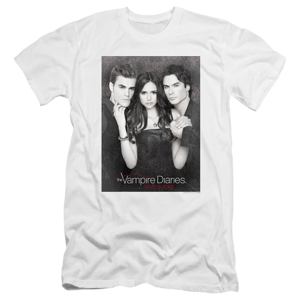 The Vampire Diaries That Was Then Men's Ultra-Soft 30/1 Cotton Slim Short-Sleeve T-Shirt
