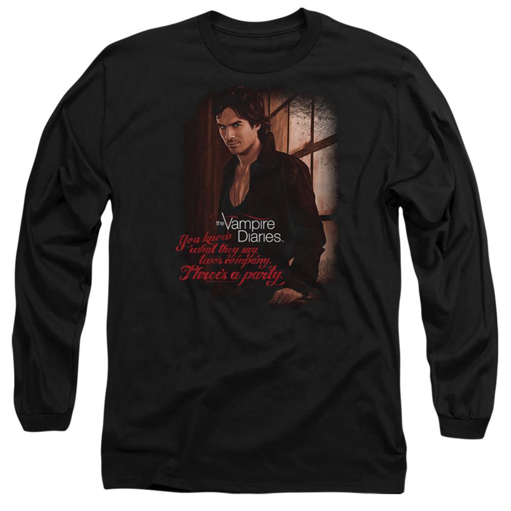 The Vampire Diaries Threes A Party Men's 18/1 Cotton Long-Sleeve T-Shirt