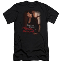 The Vampire Diaries Threes A Party Men's Ultra-Soft 30/1 Cotton Slim Short-Sleeve T-Shirt