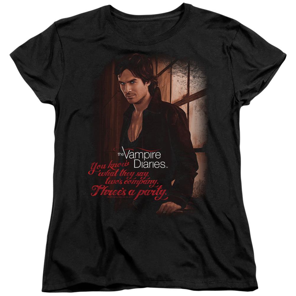 The Vampire Diaries Threes A Party Women's 18/1 Cotton Short-Sleeve T-Shirt