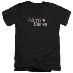 The Vampire Diaries Tvd Logo Men's 30/1 Cotton Slim V-Neck T-Shirt