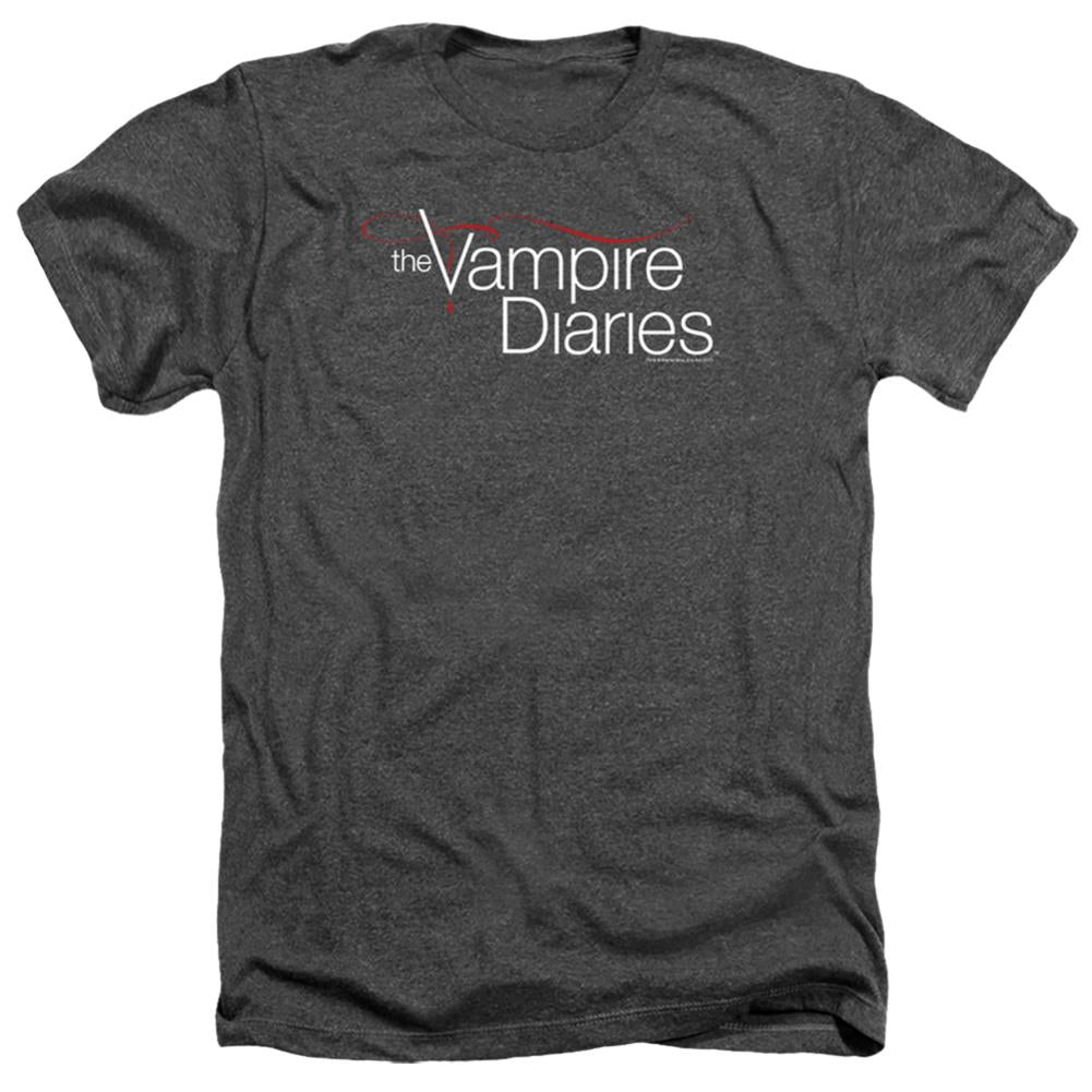 The Vampire Diaries Tvd Logo Men's 30/1 Heather 60 40 Poly Short-Sleeve T-Shirt