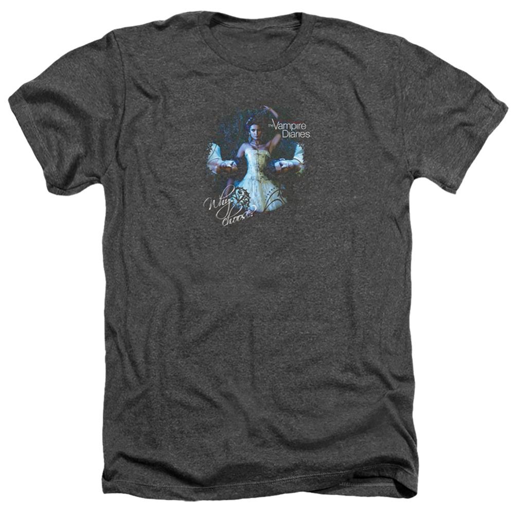 The Vampire Diaries Why Choose Men's 30/1 Heather 60 40 Poly Short-Sleeve T-Shirt