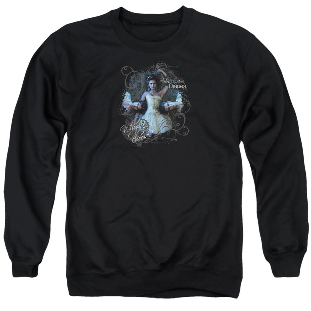 The Vampire Diaries Why Choose Men's Crewneck 50 50 Poly Long-Sleeve T-Shirt