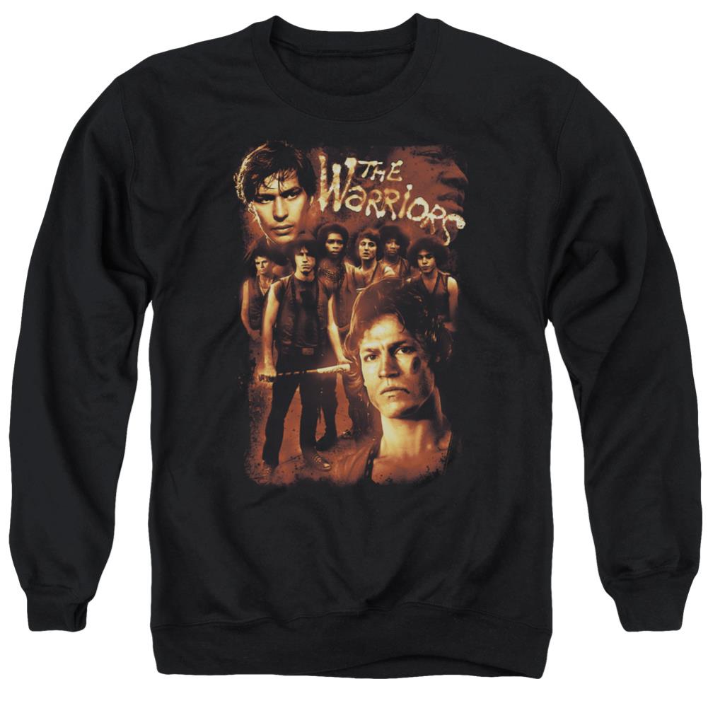 The Warriors 9 Warriors Men's Crewneck 50 50 Poly Long-Sleeve T-Shirt