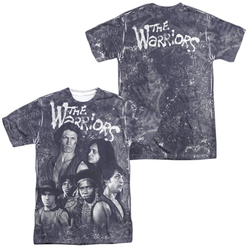 The Warriors Moody Streets (Front/Back Print) Men's Regular Fit Polyester Short-Sleeve T-Shirt