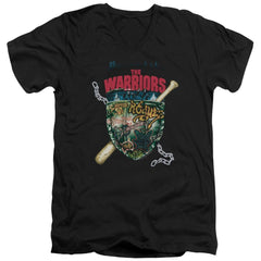 The Warriors Shield Men's 30/1 Cotton Slim V-Neck T-Shirt