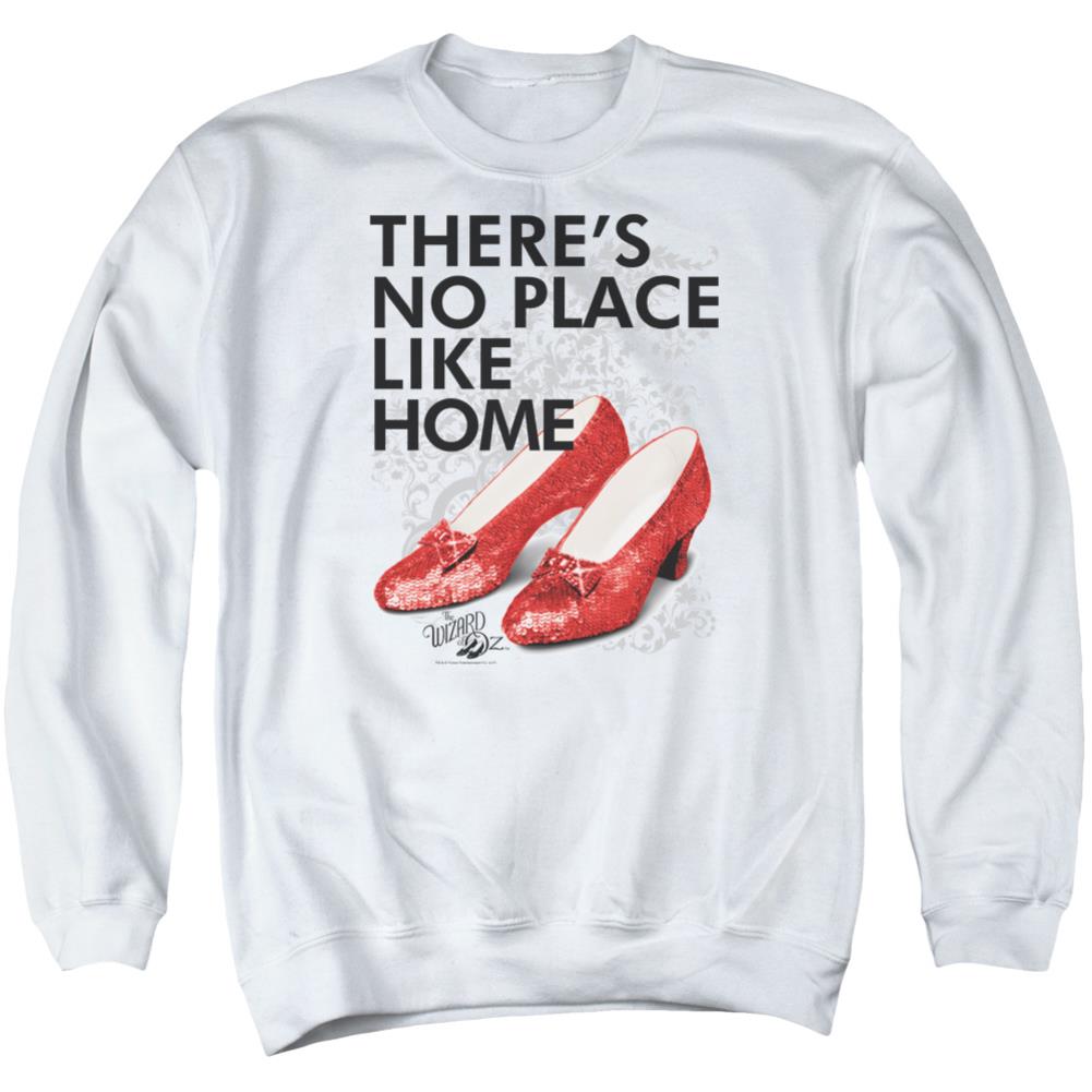 The Wizard Of Oz No Place Like Home Men's Crewneck 50 50 Poly Long-Sleeve T-Shirt