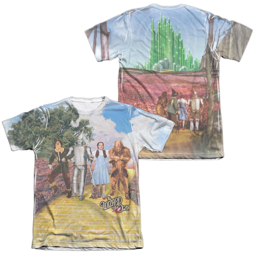 The Wizard Of Oz On The Road (Front/Back Print) Men's Regular Fit Poly Cotton Short-Sleeve T-Shirt