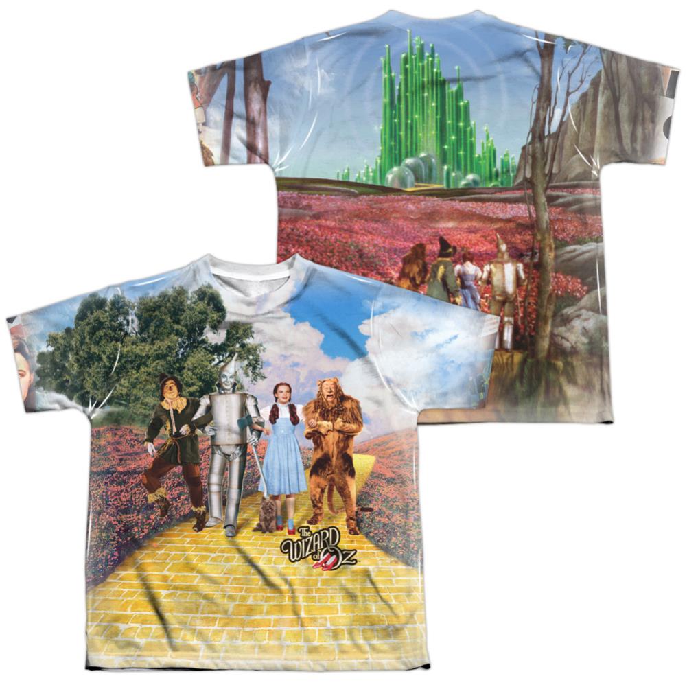 The Wizard Of Oz On The Road (Front/Back Print) Youth Regular Fit Poly Short-Sleeve T-Shirt