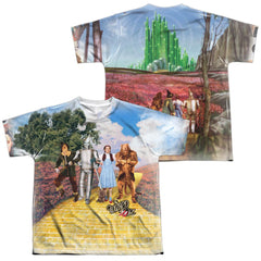 The Wizard Of Oz On The Road (Front/Back Print) Youth Regular Fit Poly Short-Sleeve T-Shirt