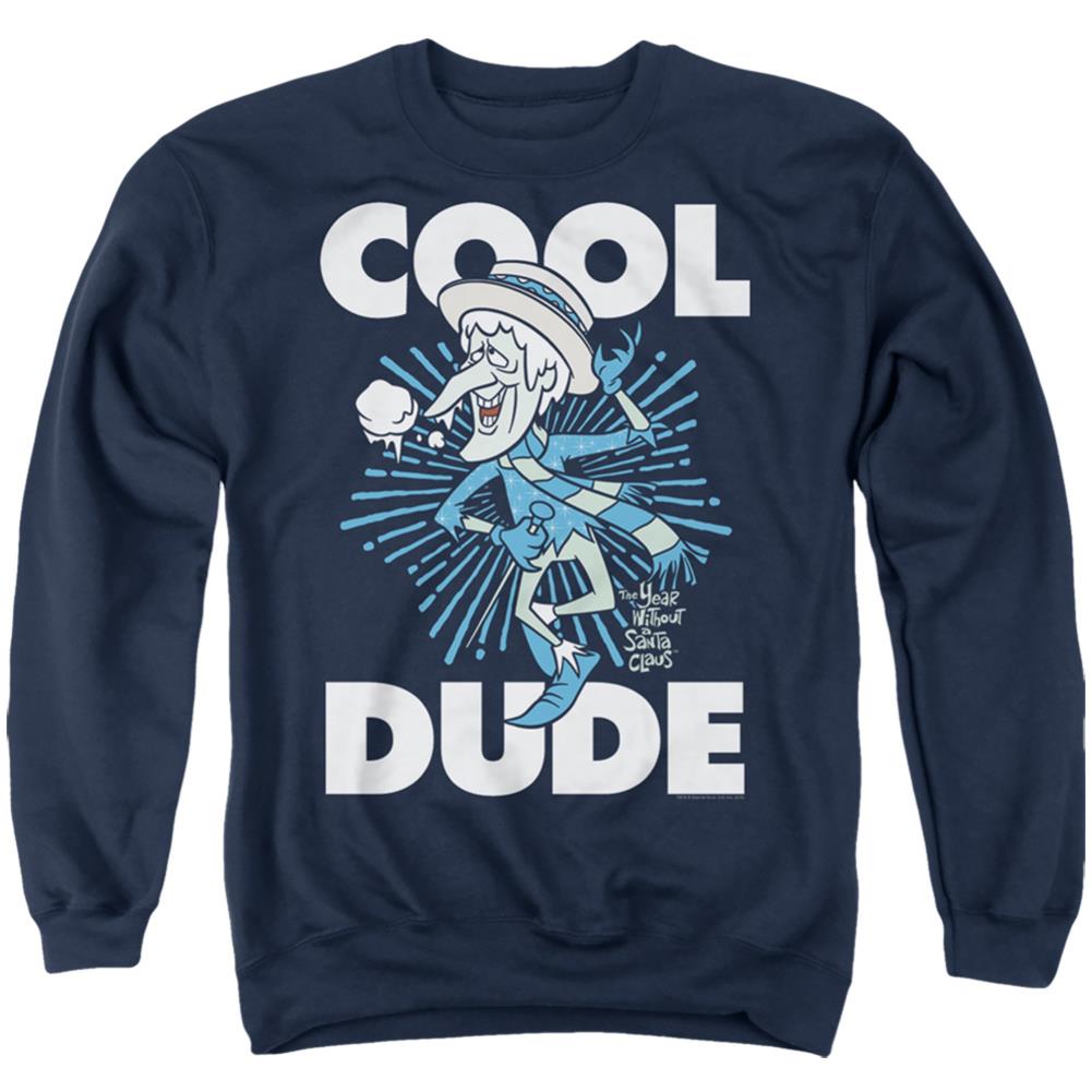 The Year Without A Santa Claus Cool Dude Men's Crewneck 50 50 Poly Long-Sleeve T-Shirt
