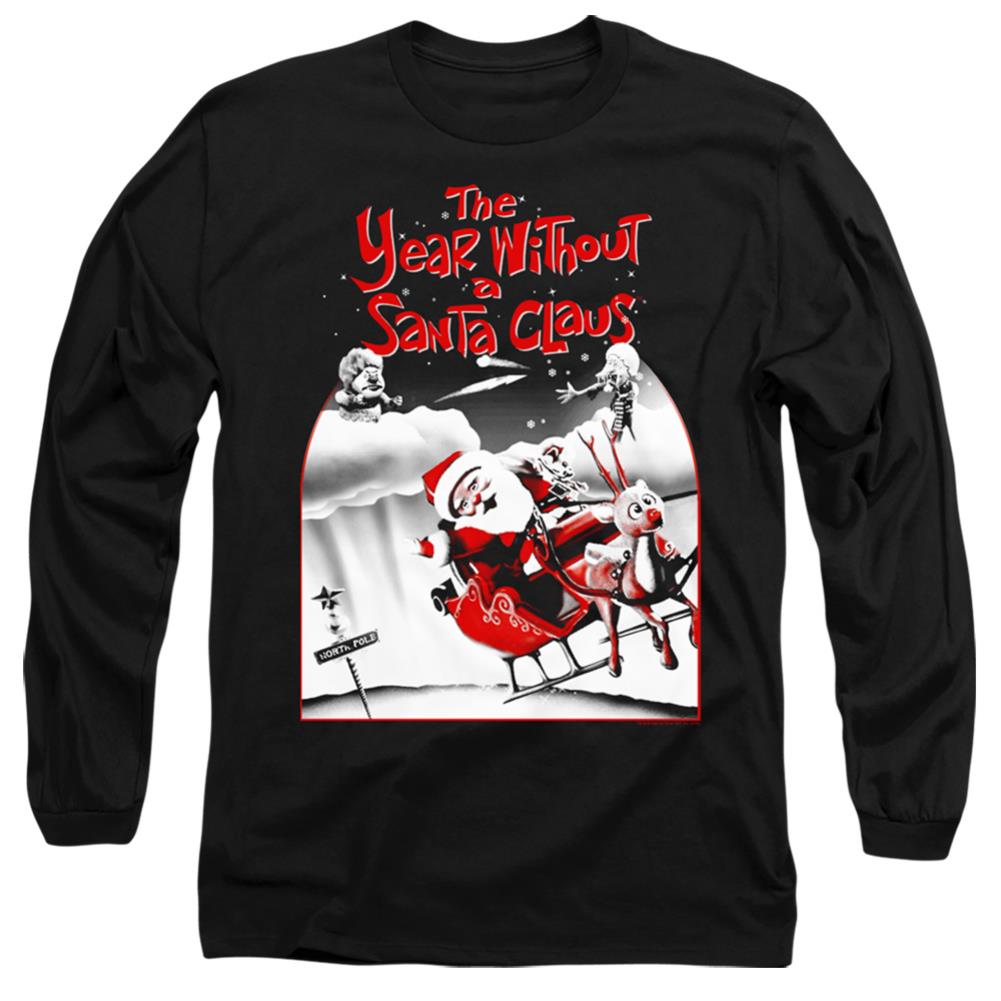 The Year Without A Santa Claus Santa Poster Men's 18/1 Cotton Long-Sleeve T-Shirt