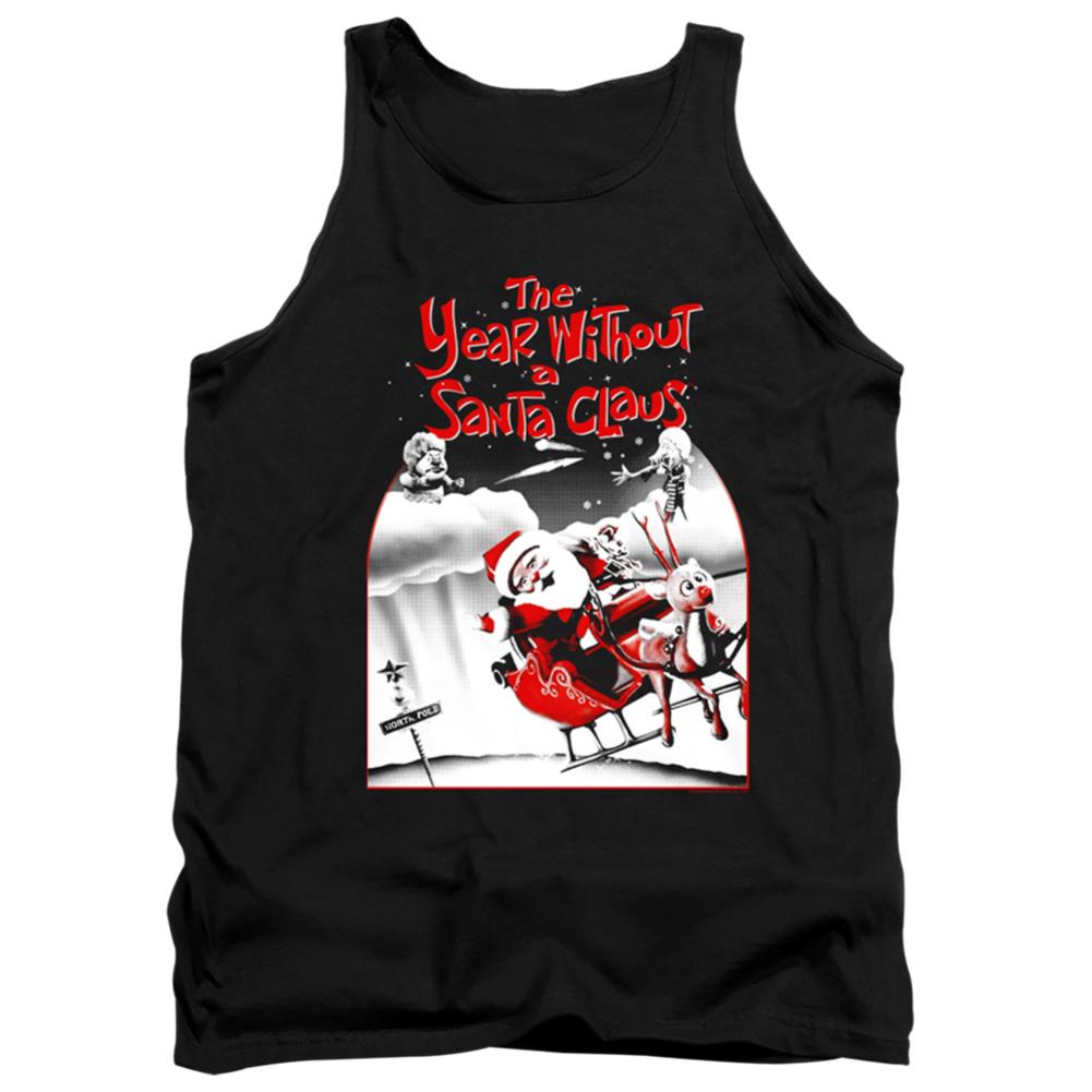 The Year Without A Santa Claus Santa Poster Men's 18/1 Cotton Tank Top