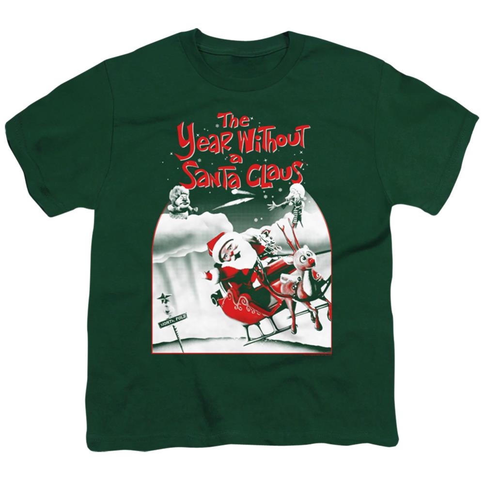 The Year Without A Santa Claus Santa Poster Youth 18/1 100% Cotton Short-Sleeve T-Shirt