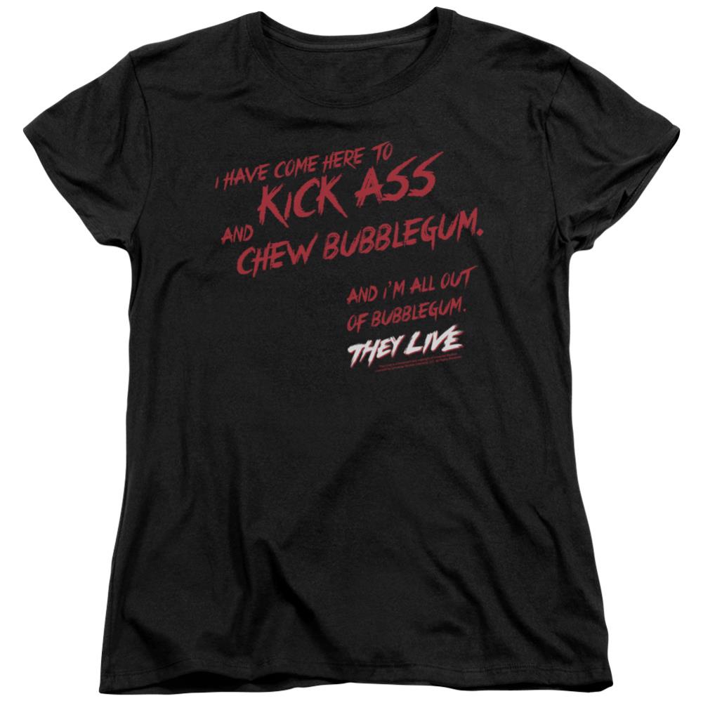 They Live Chew Bubblegum Women's 18/1 Cotton Short-Sleeve T-Shirt