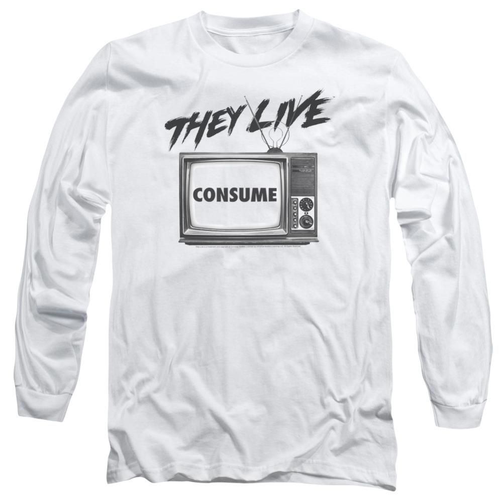 They Live Consume Men's 18/1 Cotton Long-Sleeve T-Shirt