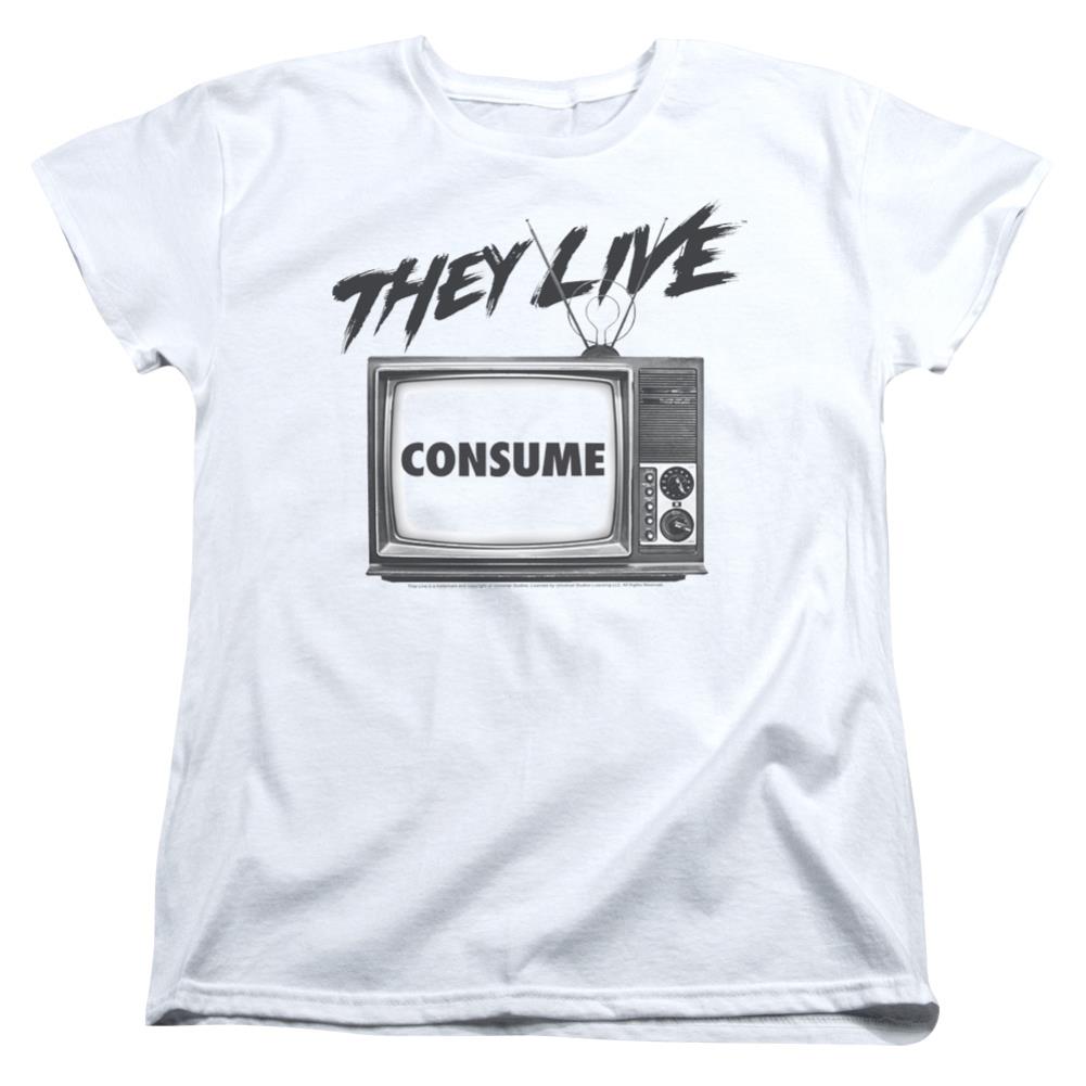 They Live Consume Women's 18/1 Cotton Short-Sleeve T-Shirt
