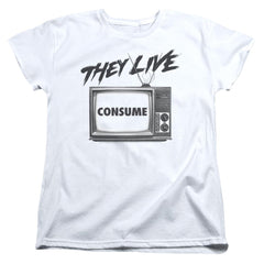 They Live Consume Women's 18/1 Cotton Short-Sleeve T-Shirt