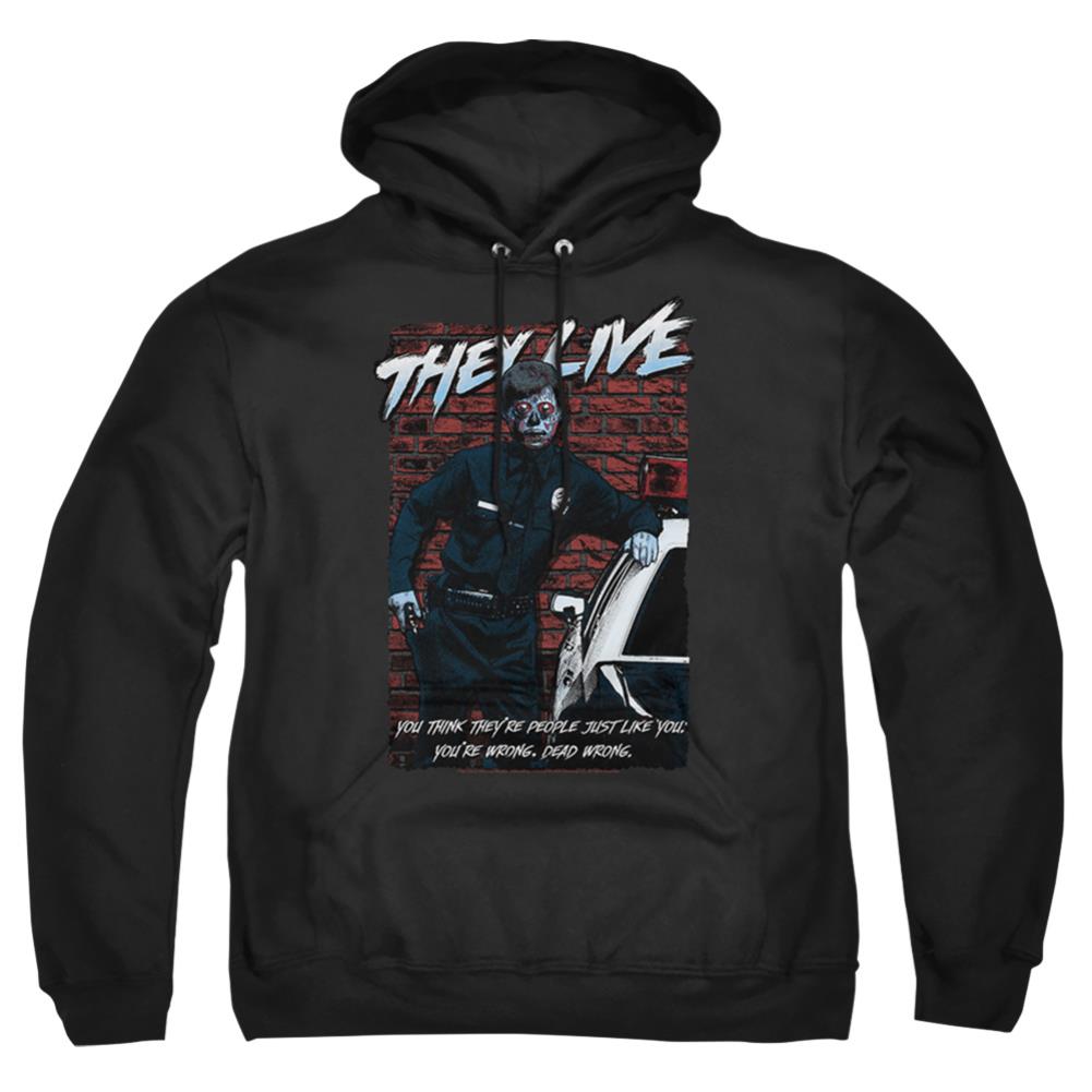 They Live Dead Wrong Men's Pull-Over 75 25 Poly Hoodie