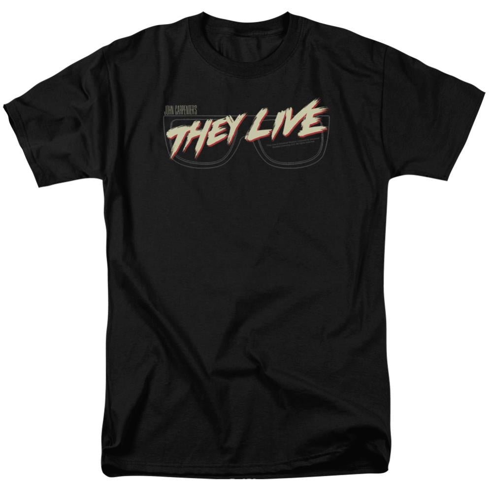 They Live Glasses Logo Men's 18/1 Cotton Short-Sleeve T-Shirt