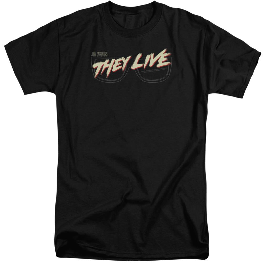 They Live Glasses Logo Men's 18/1 Tall Cotton Short-Sleeve T-Shirt