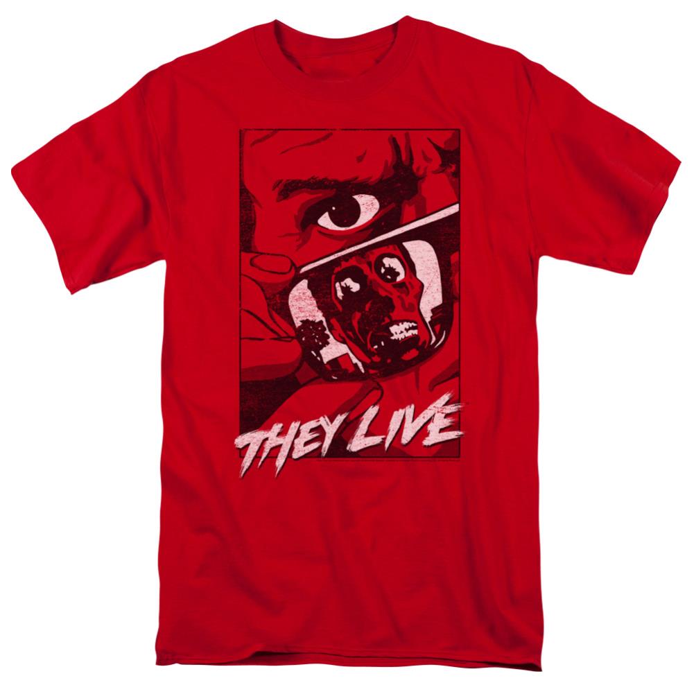 They Live Graphic Poster Men's 18/1 Cotton Short-Sleeve T-Shirt