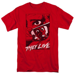 They Live Graphic Poster Men's 18/1 Cotton Short-Sleeve T-Shirt