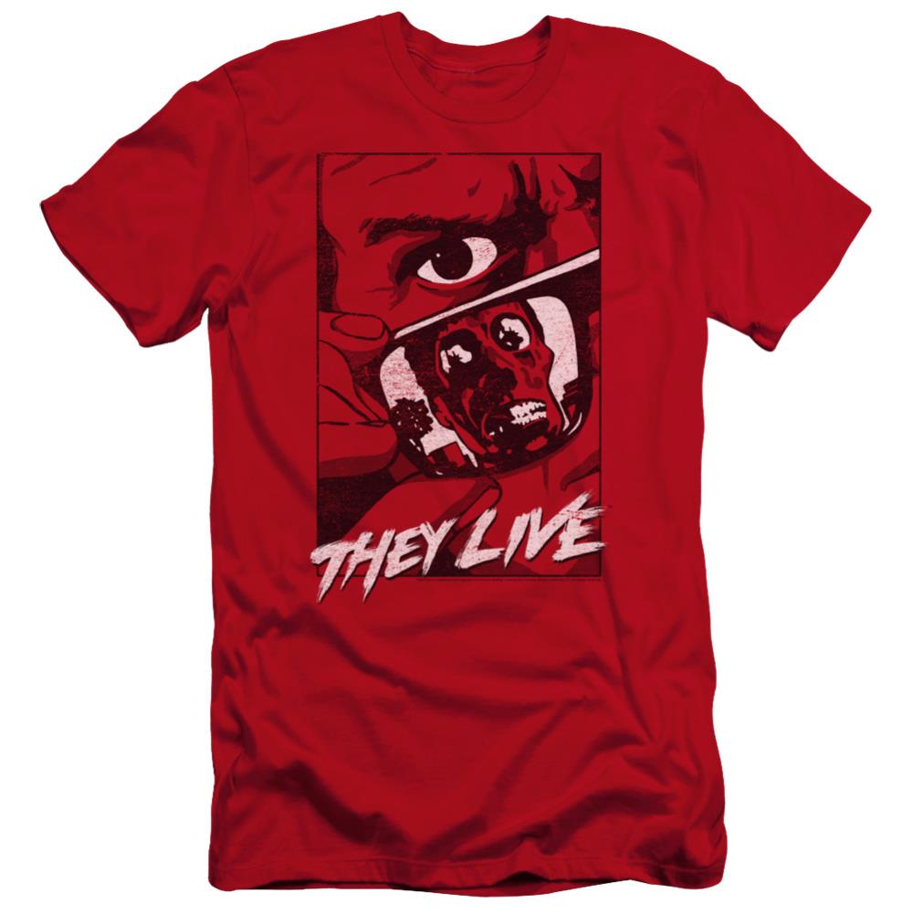 They Live Graphic Poster Men's Ultra-Soft 30/1 Cotton Slim Short-Sleeve T-Shirt